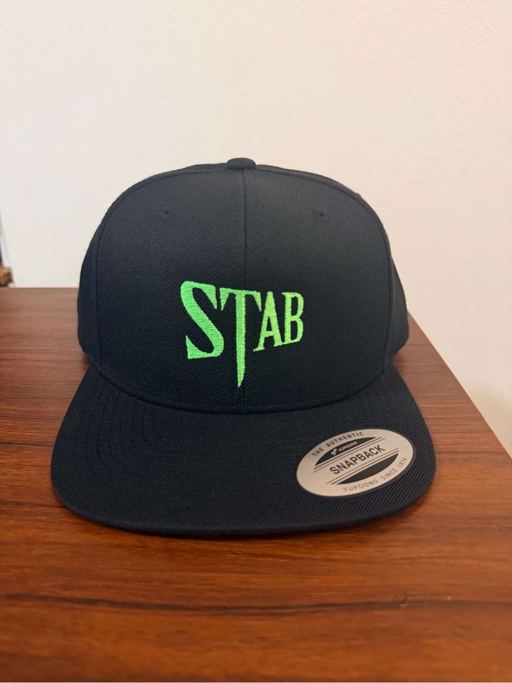 STAB Embroidered Black Snapback Hat - Scream Horror Movie